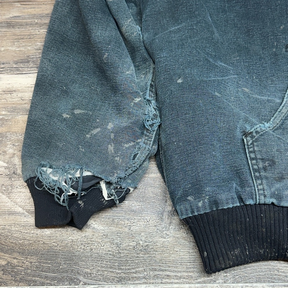 Vintage Carhartt J140 Made in USA Black Faded Distressed Work Jacket XL - Picture 16 of 16